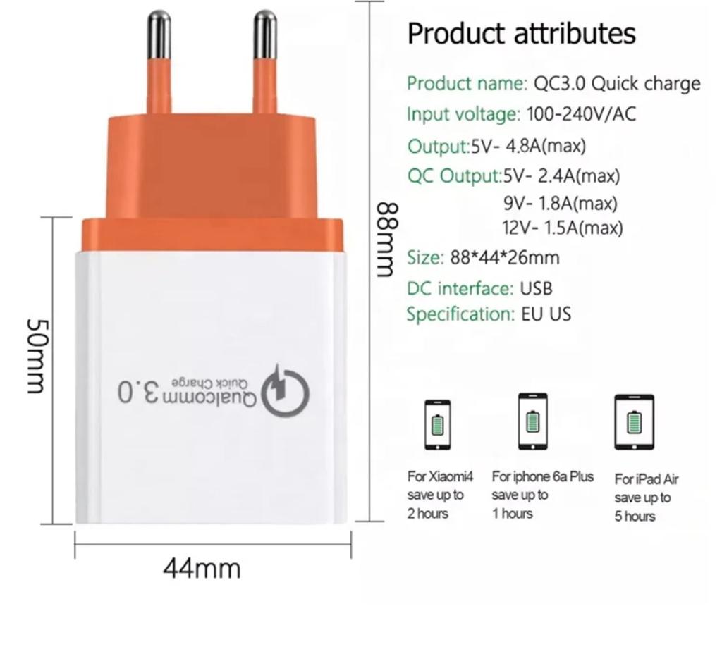 Usb зарядний пристрій QBST  Qc 3.0